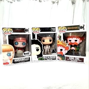 POP Bobbleheads Funko Annabelle 469 King Zog 594 Ripley Spacesuit 732 Lot of 3